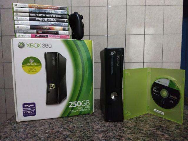 venda Xbox 360 com 25 jogos