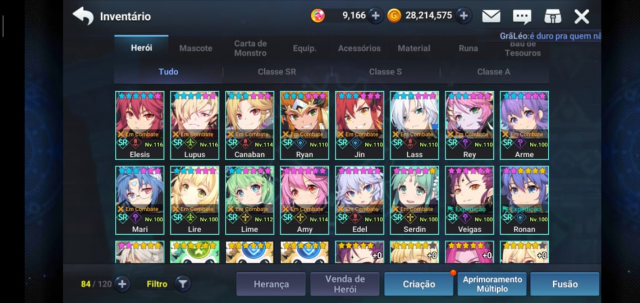 Conta Grand Chase mobile Android