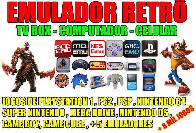Melhor dos Games - Emulador Retrô para Computador, Celular e Tv box - Xbox 360, Android, PlayStation 3, PC