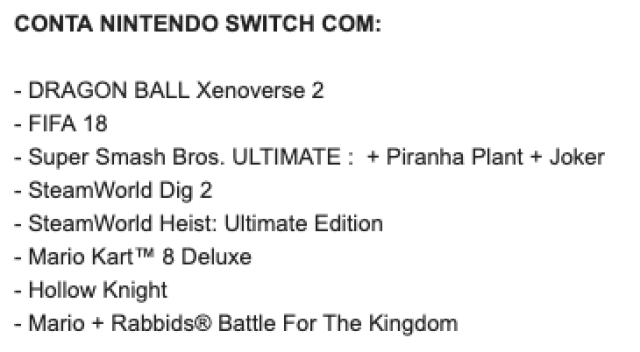 Melhor dos Games - VENDO CONTA NINTENDO SWITCH COM 8 JOGOS - Nintendo Switch
