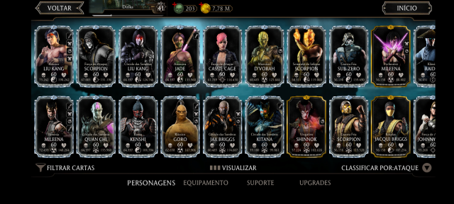 Conta Mortal Kombat x mobile!