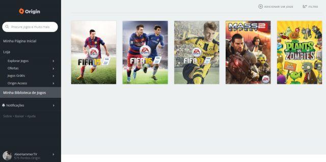 venda CONTA ORIGIN COM FIFA 15, 16, 17, M.E. 2 E P. VS Z