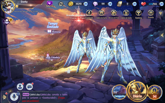 Melhor dos Games - conta saint seiya awakening com Divine Cloth Seiya - iOS (iPhone/iPad), Android, PC