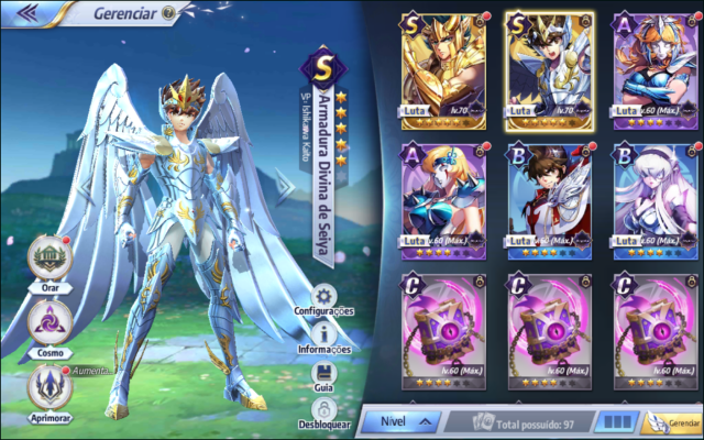 Melhor dos Games - conta saint seiya awakening com Divine Cloth Seiya - iOS (iPhone/iPad), Android, PC