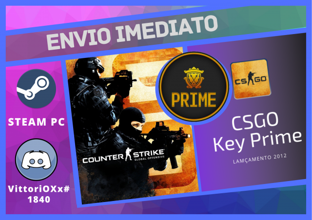 Melhor dos Games - Counter Strike - Cs Go Prime Status Upgrade - Stea - PC