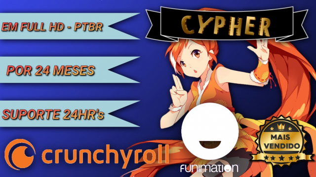 venda Pacote Premium 24 meses crunchyroll + funimation