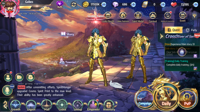 Melhor dos Games - Saint Seiya Awakening Lvl 58 Kanon de Gêmeos - Outros, Mobile, Android, PC