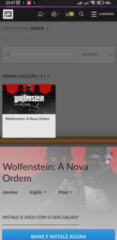 venda Wolfenstein The new order Pc conta GOG.COM