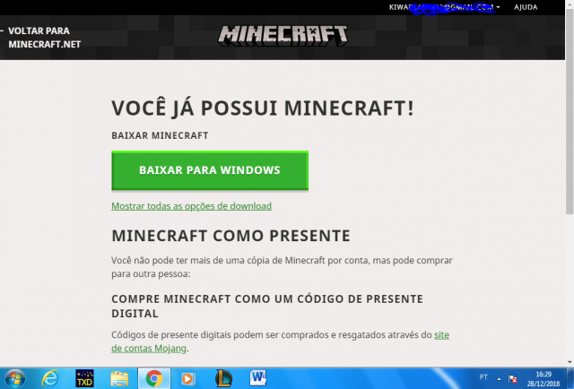 venda Conta Minecraft Full Acesso 