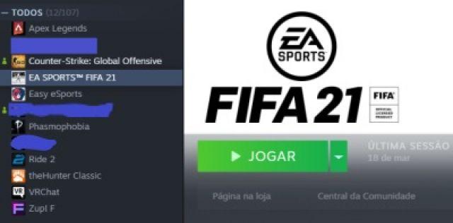 Melhor dos Games - CONTA STEAM COM FIFA 21 - PC