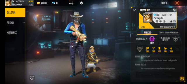Melhor dos Games - Conta Free Fire - Online-Only/Web, Mobile, Android, PC