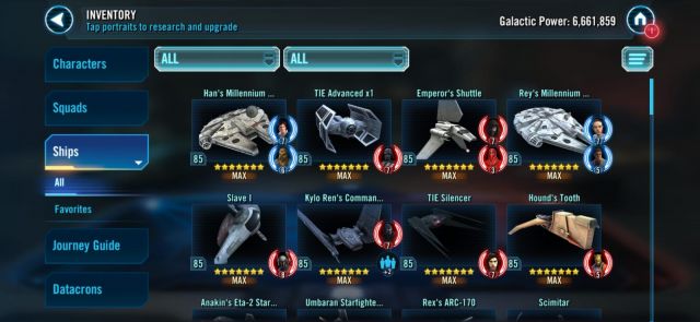 Melhor dos Games - SW:Galaxy of Heroes - 4 GLs (JMLS, SEE, SLKR, Rey) - iOS (iPhone/iPad), Online-Only/Web, Mobile, Android