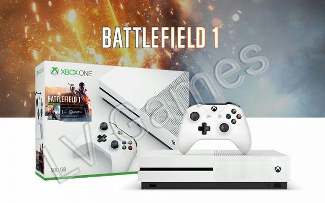 Xbox One S com Battlefield 1 mídia digital