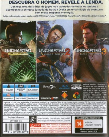 Melhor dos Games - Uncharted Collection - PlayStation 4