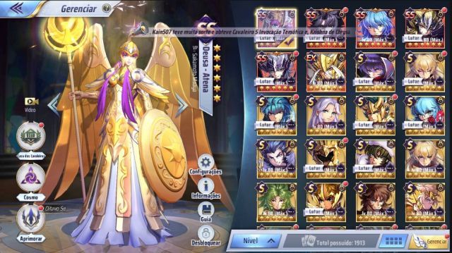 Melhor dos Games - Conta Saint Seiya Awakening A1-Pegasus - Mobile, PC