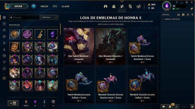 Melhor dos Games - League of Legends ACC Ouro 1 - 194 Skins - LVL 212 - Online-Only/Web, PC