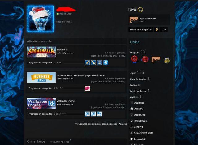 venda Conta Steam com 155 jogos e 7k de pontos na Loja