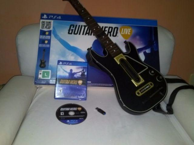 Melhor dos Games - Guitar Hero + Guitarra De Ps4 Original - Acessórios, PlayStation 4