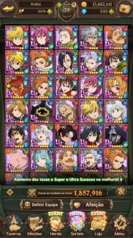 Conta Seven Deadly Sins Global 7DS GC