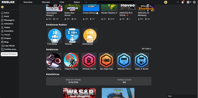Melhor dos Games - CONTA ROBLOX - Android, Xbox One, PlayStation 4, PC