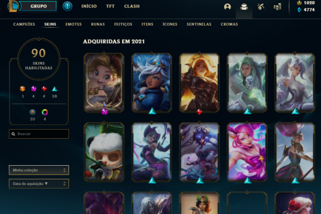 CONTA OURO S11- PLATINA S10 - LVL +220 +SKINS /RP